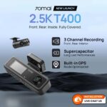 دوربین ثبت وقایع خودرو سونتی 3 کاناله مدل 70mai dash cam t400-1 set - تصویر 9