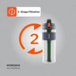 بطری آب تصفیه کننده دو مرحله ای پرودو مدل Porodo Lifestyle Water Filter Bottle with Straw Filter 600ml - تصویر 4